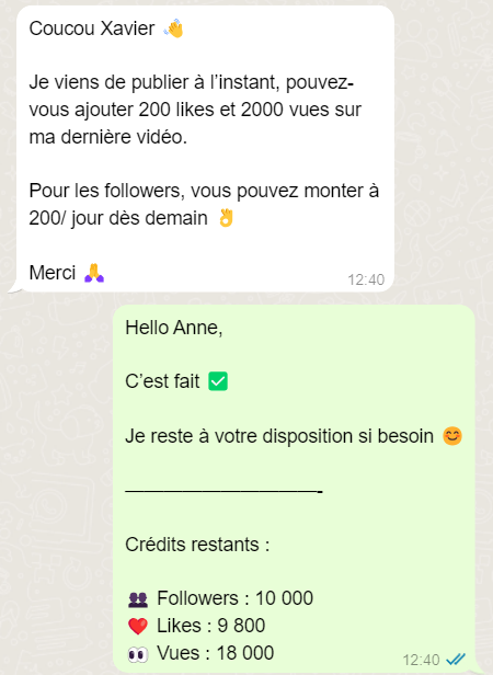 Gestionnaire WhatsApp Dédié + Crédits FR